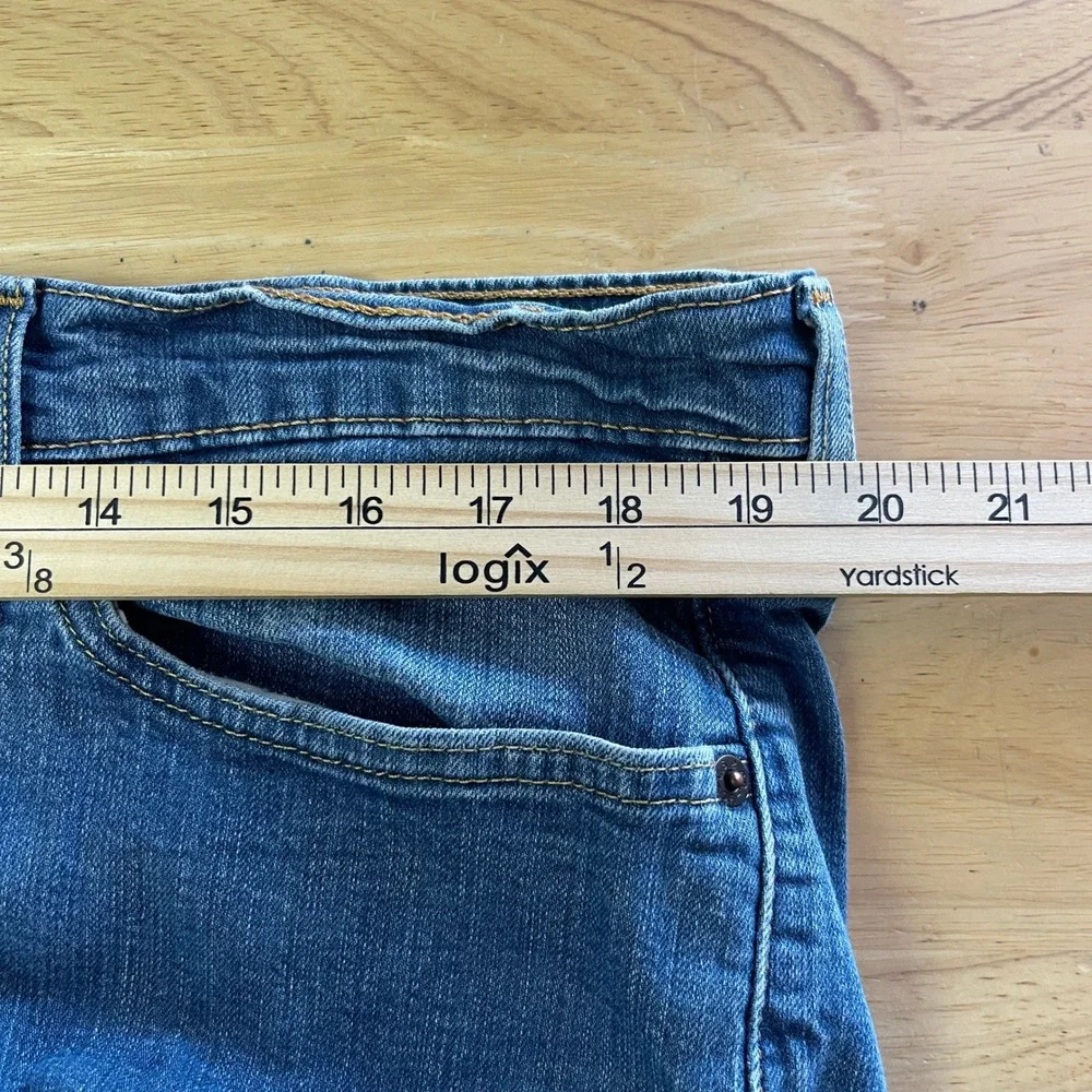 Levis 514 Straight Fit Mens 40x30 Medium Wash Denim Blue Jeans Stretch‎ Zip